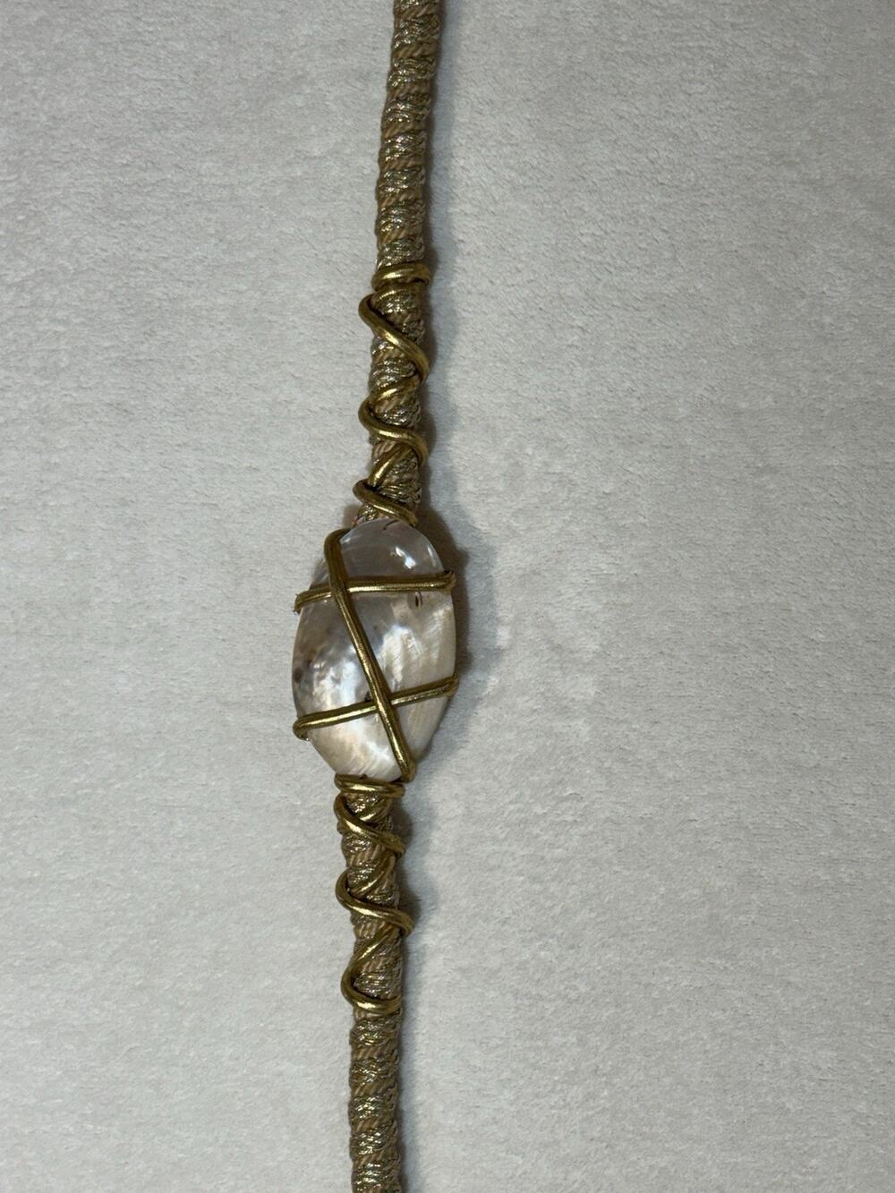 Handmade Braided Gold Belt 36 In Vintage